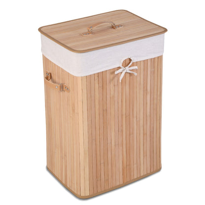 Rectangle Bamboo Hamper Laundry Basket