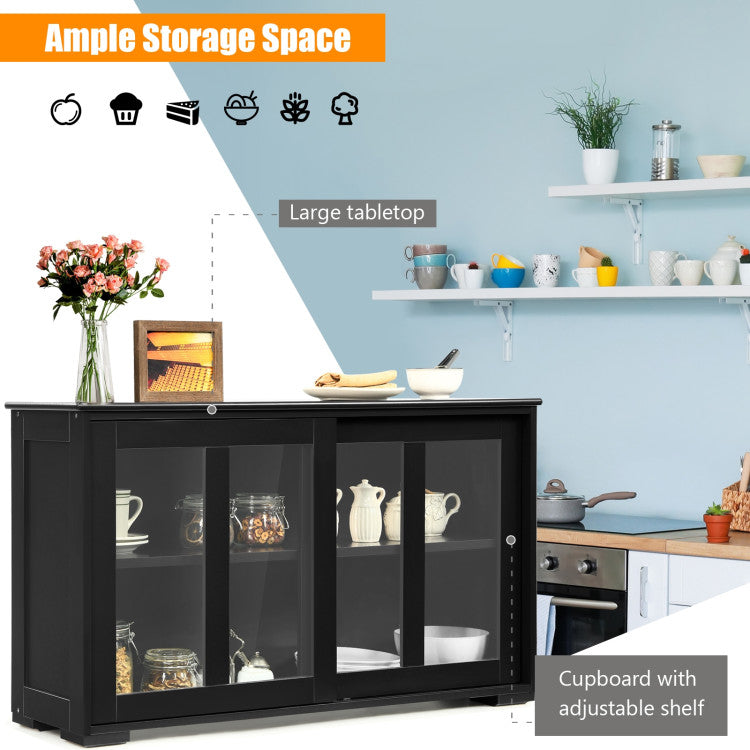 Sideboard Buffet Cupboard Storage Cabinet with Sliding Door
