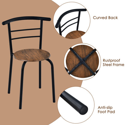 3-Piece Space-Saving Bistro Set for Kitchen and Apartment