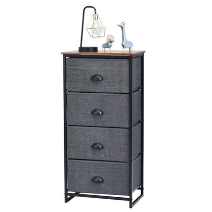 Chest Storage Tower Side Table Display Storage with 4 Drawers