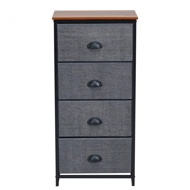 Chest Storage Tower Side Table Display Storage with 4 Drawers