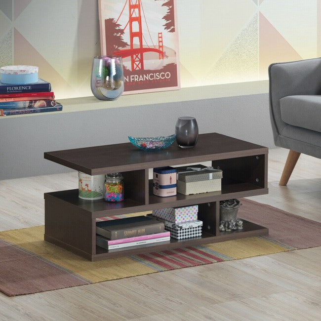 3-tier Rectangular Modern Console Table Coffee Table