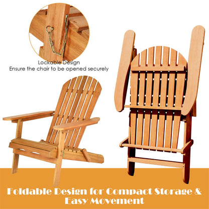 3-Piece Adirondack Chair Set with Widened Armrest