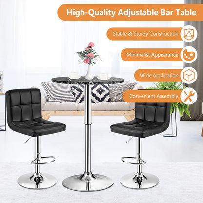 Round Height Adjustable Bistro Bar Table