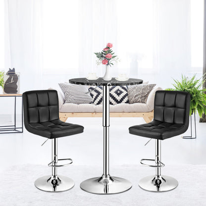 Round Height Adjustable Bistro Bar Table