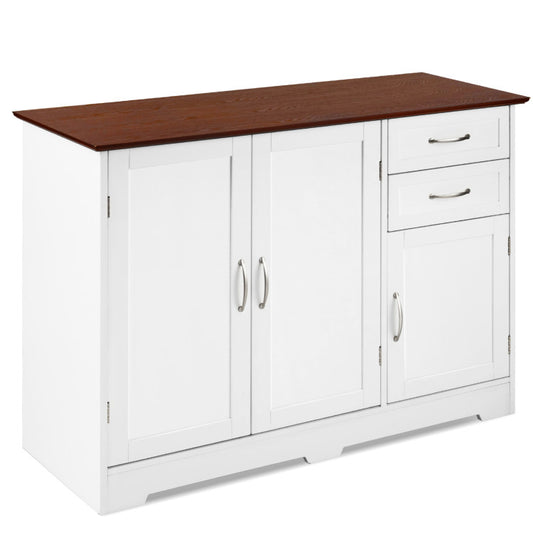 Buffet Server Storage Cabinet with 2-Door Cabinet and 2 Drawers
