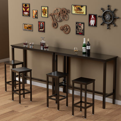 3 Pieces Counter Height Bar Furniture Set with Backless Stools