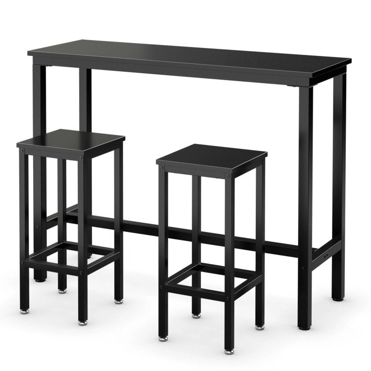 3 Pieces Counter Height Bar Furniture Set with Backless Stools