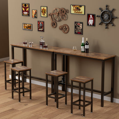 3 Pieces Counter Height Bar Furniture Set with Backless Stools