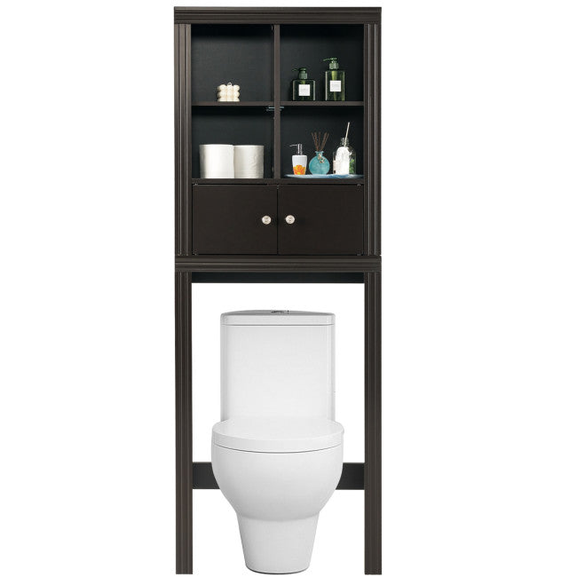 Over the Toilet Storage Cabinet with 4 Open Compartments