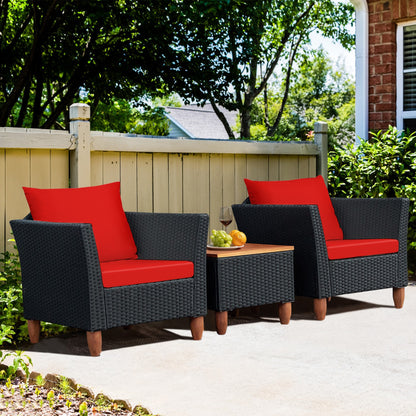 3-Piece Outdoor Patio Rattan Furniture Set