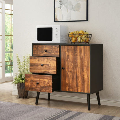 31.5-Inch Storage Cabinet with Drawer and Side Cabinet