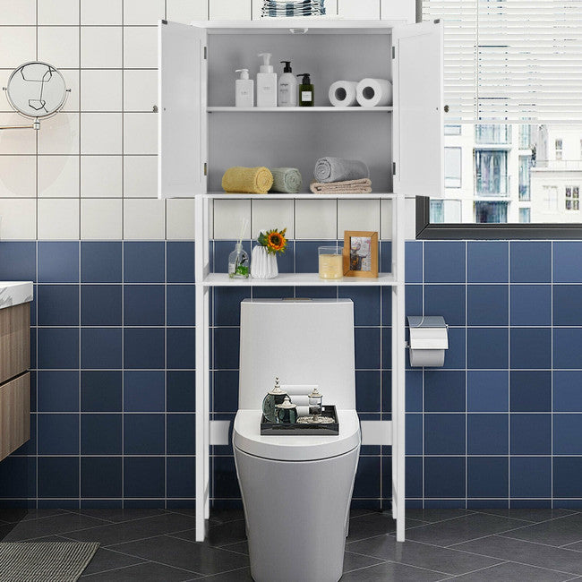 Over The Toilet Bathroom Storage Space Saver with Shelf