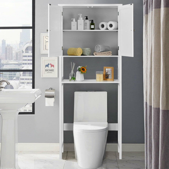 Over The Toilet Bathroom Storage Space Saver with Shelf