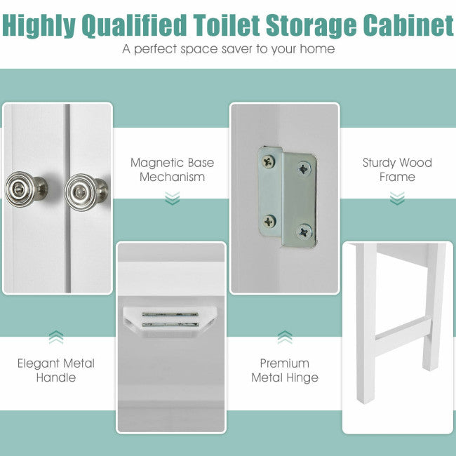 Over The Toilet Bathroom Storage Space Saver with Shelf