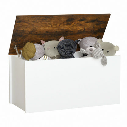 Flip-top Storage Chest with Self-hold Cover and Pneumatic Rod