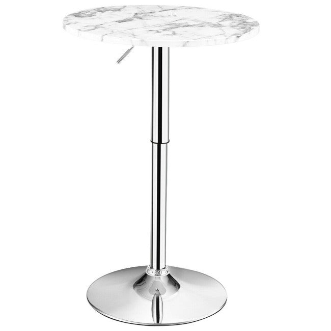 Round Height Adjustable Bistro Bar Table