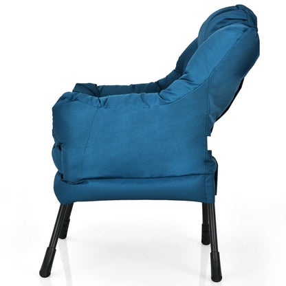 Modern Polyester Fabric Lazy Chair with Side Pocket