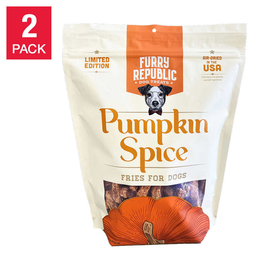 Furry Republic Pumpkin Spice Fries for Dogs, 32 oz, 2-count