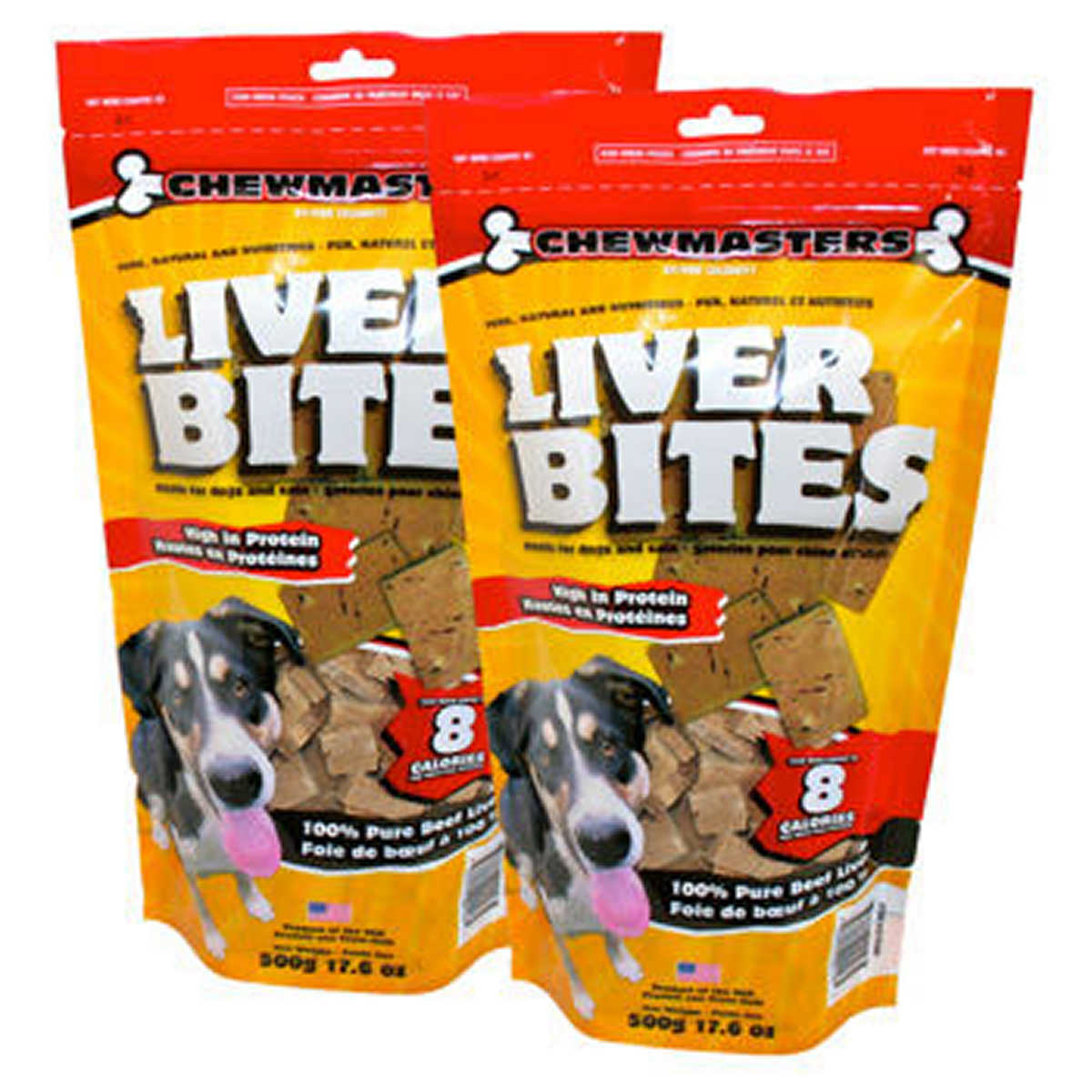 Chewmasters Freeze Dried Beef Liver Bites, 17.6 oz, 2-count