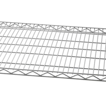 TRINITY EcoStorage 4-Tier Wire Shelving Rack with Wheels, 48" x 18" x 72" , NSF, Chrome Color