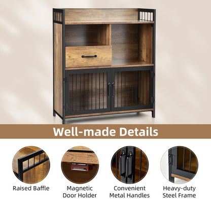 Buffet Cabinet with Drawer and Wood Storage Shelf for Kitchen