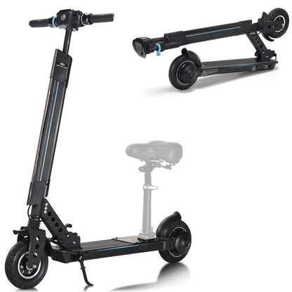 Costway Foldable Electric Scooter with Removable Seat LED