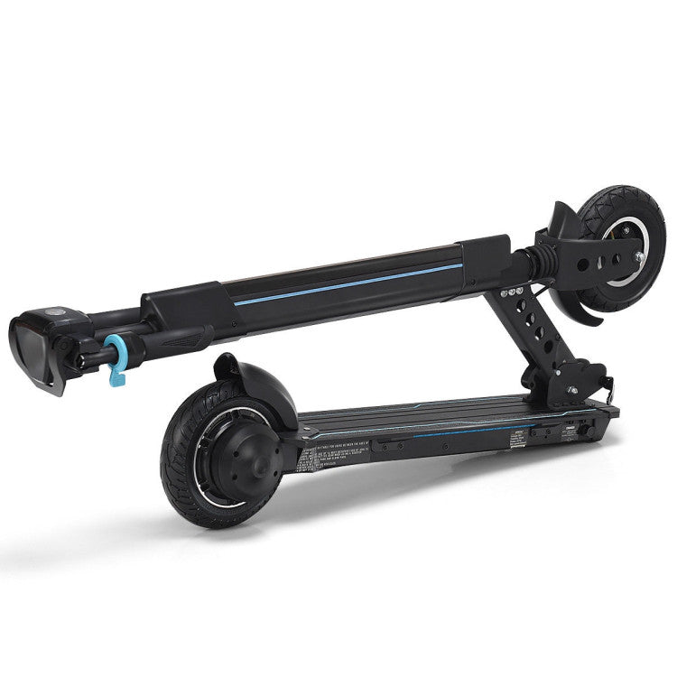 Costway Foldable Electric Scooter with Removable Seat LED