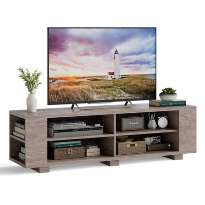 TV Stand Modern Wood Storage Console Entertainment Center