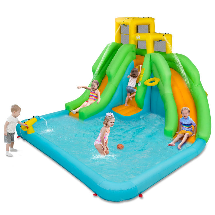 Kids Inflatable Water Park Bounce House with 480W Blower