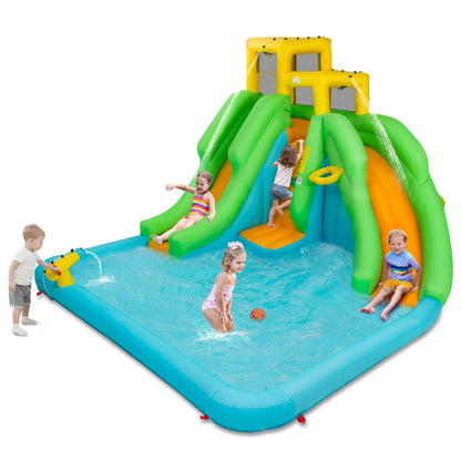 Kids Inflatable Water Park Bounce House with 480W Blower