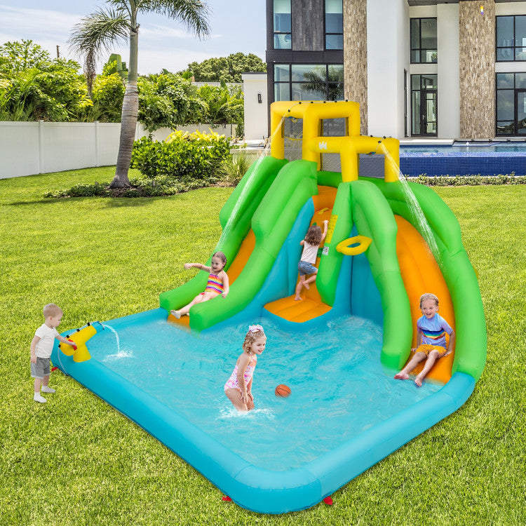 Kids Inflatable Water Park Bounce House with 480W Blower