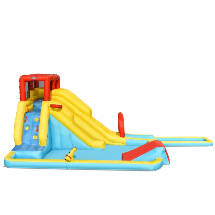 Costway 7-in-1 Inflatable Dual Slide Water Park Bounce House Without Blower