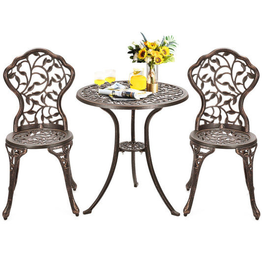 3-Piece Cast Aluminum Bistro Set