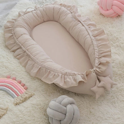 Removable Baby Sleeping Nest Newborn Bed Crib Travel Muslin Style