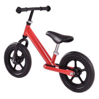 Costway 12-Inch Kids No-Pedal Bike with Adjustable Seat