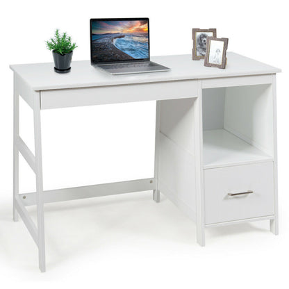 47.5-Inch Modern Computer Desk with 2 Storage Drawers