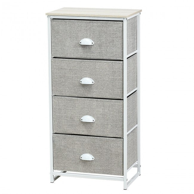 Chest Storage Tower Side Table Display Storage with 4 Drawers