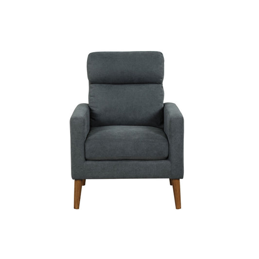 Lint Fabric Modern Accent Chair with Solid Wood Legs
