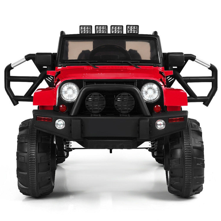 Costway 12V Kids Remote Control Riding Truck Car with LED Lights