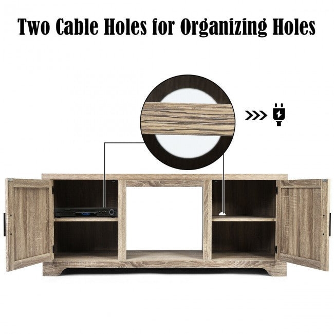Media Component TV Stand with Adjustable Shelves