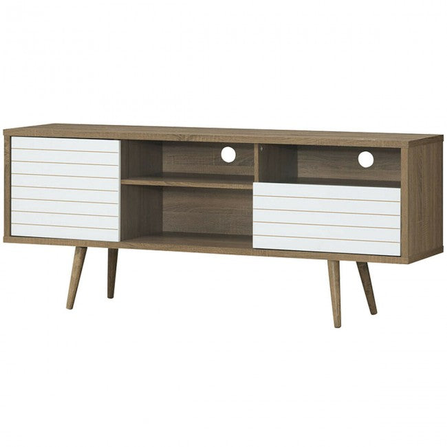 Modern TV Stand with 3 Shelves Storage Drawer