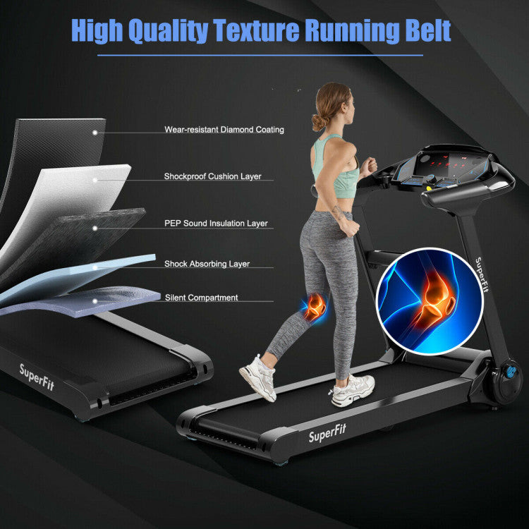 Costway 2.25HP Folding Treadmill with Bluetooth Speaker