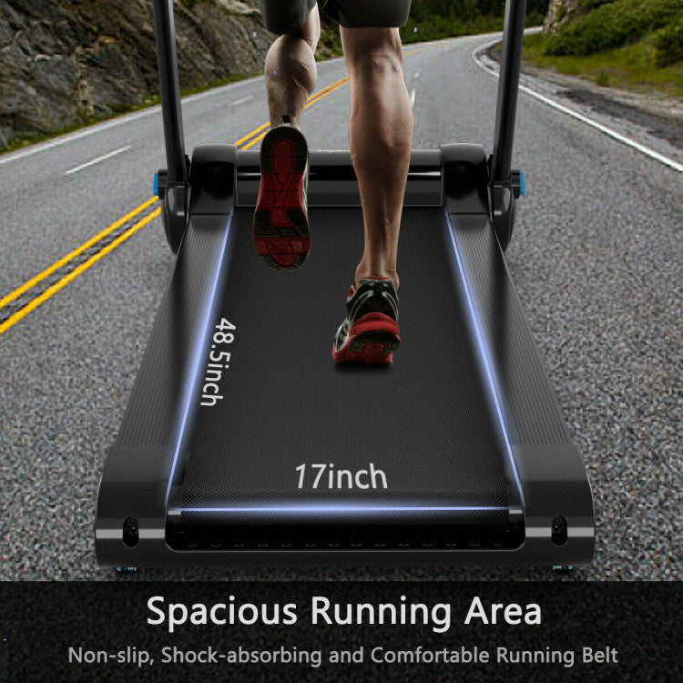 Costway 2.25HP Folding Treadmill with Bluetooth Speaker