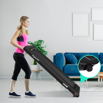 Costway 2.25HP 2-in-1 Folding Treadmill with Bluetooth Speaker Remote Control