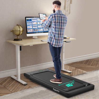 Costway 2.25HP 2-in-1 Folding Treadmill with Bluetooth Speaker Remote Control