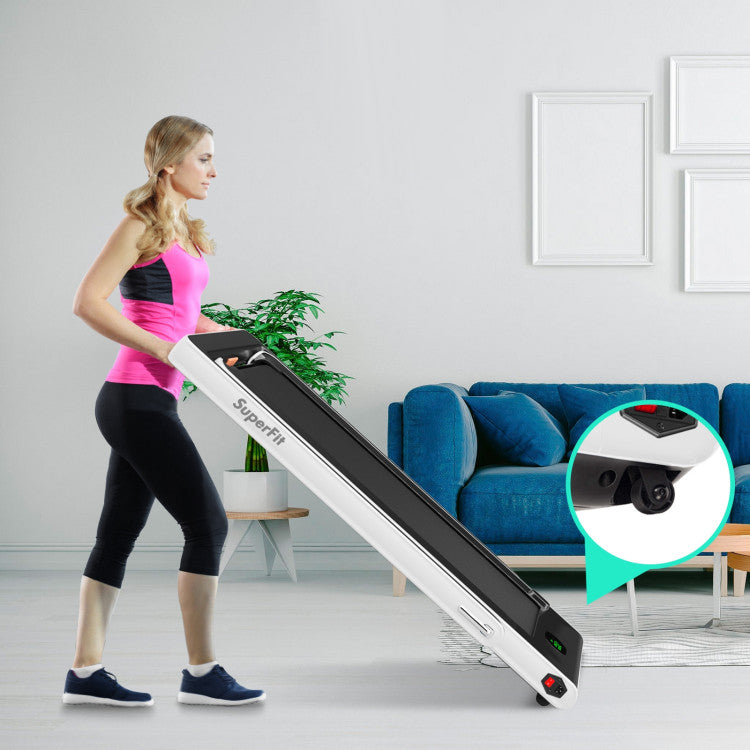 Costway 2.25HP 2-in-1 Folding Treadmill with Bluetooth Speaker Remote Control