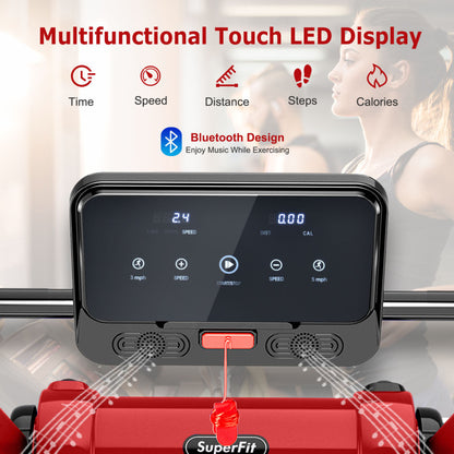 2.25 HP Electric Motorized Folding Treadmill with LED Display