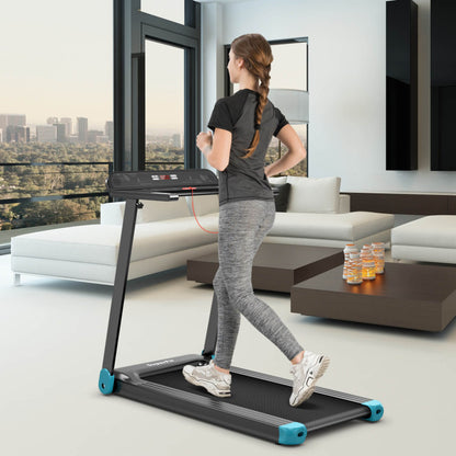 Costway 2.25 HP Electric Folding Treadmill with HD LED Display and APP Control Speaker