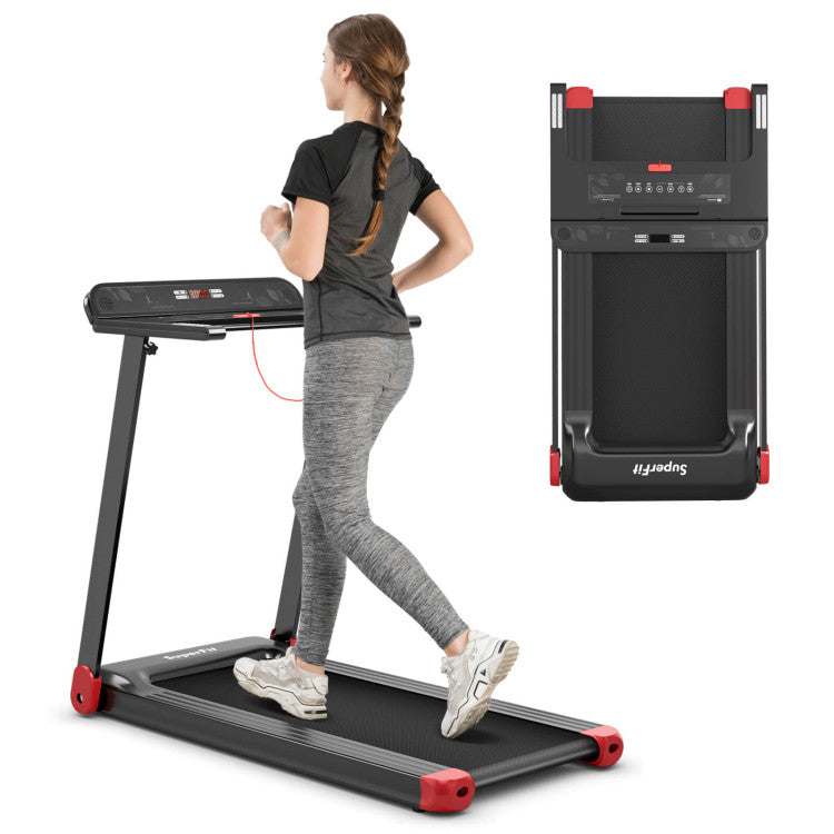 Costway 2.25 HP Electric Folding Treadmill with HD LED Display and APP Control Speaker